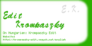 edit krompaszky business card